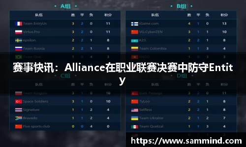 赛事快讯：Alliance在职业联赛决赛中防守Entity